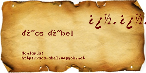 Ács Ábel névjegykártya