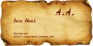 Ács Ábel névjegykártya