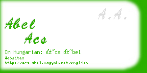 abel acs business card